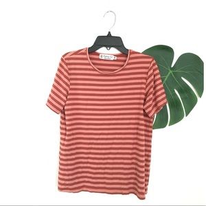 Fighting Eel Stripped Shirt Crewneck Short Sleeve Tee Size Small